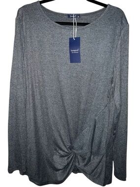 𝐒𝐀𝐌𝐏𝐄𝐄𝐋 | NWT LONG SLEEVE RUCHED TOP